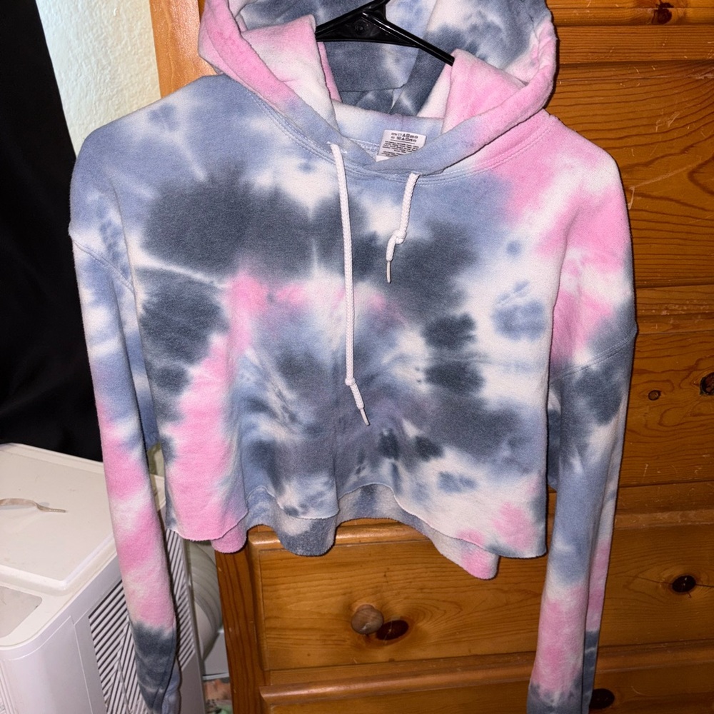 Tie-Dye Cropped Hoodie